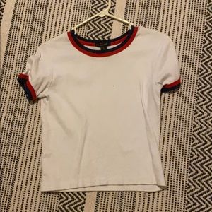 white w/ detail forever 21 shirt